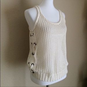 Ava Couture crochet tank open knit cover up